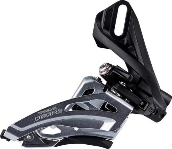 Shimano Deore FD-M617 D-Type Side Swing Első Váltó - fekete