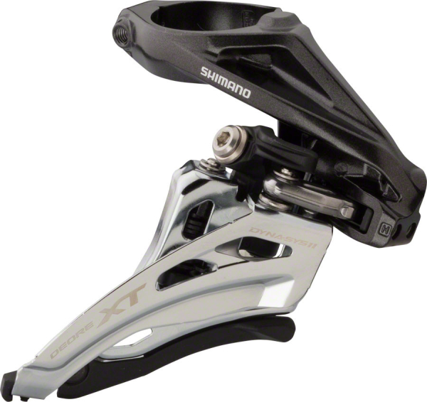 Shimano XT FD-M8020 Dupla Side Swing Felső Bilincses Első Váltó - fekete