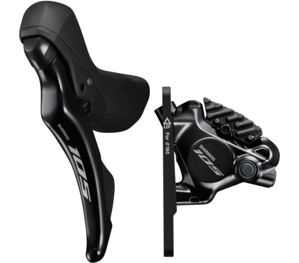 Shimano 105 ST-R7120 + BR-R7170 Ice Tec. Első Országúti Tárcsafék - fekete