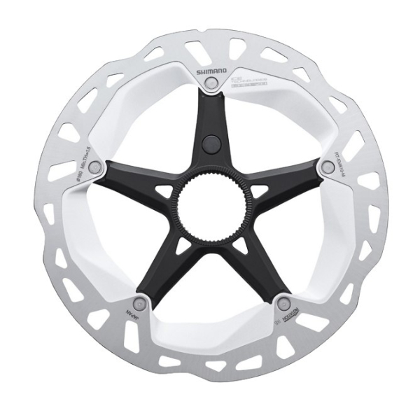 Shimano RT-EM810 180mm Center Lock Féktárcsa STePS Szenzorral Kompatibilis Külső Körmös Csavarral - ezüst