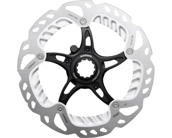 Shimano RT-EM910 160mm Center Lock Féktárcsa STePS Szenzorral Kompatibilis Belső Körmös Csavarral - ezüst