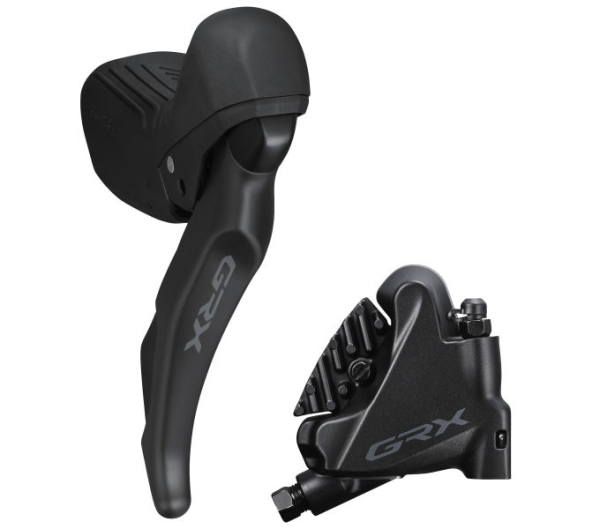 Shimano GRX ST-RX610 + BR-RX400 Hátsó Hidraulikus Országúti Tárcsafék Hűtőbordás Fékbetéttel - fekete