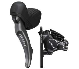 Shimano GRX ST-RX820 + BR-RX820 Első Hidraulikus Országúti Tárcsafék Hűtőbordás Fékbetéttel - fekete