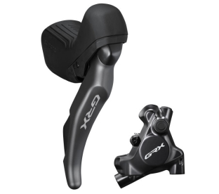 Shimano GRX ST-RX820 + BR-RX820 Hátsó Hidraulikus Országúti Tárcsafék Hűtőbordás Fékbetéttel - fekete