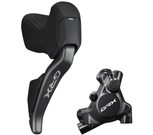 Shimano GRX Di2 ST-RX825 + BR-RX820 Hátsó Hidraulikus Országúti Tárcsafék Hűtőbordás Fékbetéttel - fekete