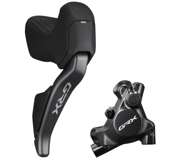 Shimano GRX Di2 ST-RX825 + BR-RX820 Hátsó Hidraulikus Országúti Tárcsafék Hűtőbordás Fékbetéttel - fekete