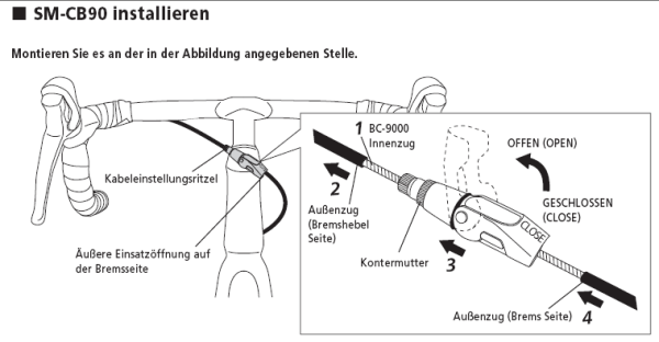 Shimano SM-CB90 Bowden Feszítő - ezüst