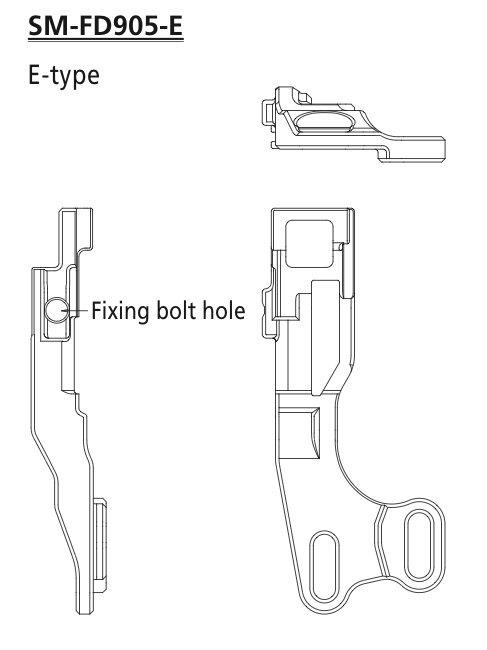 Shimano SM-FD905 E-Type Váltóadapter Első Váltóhoz - fekete