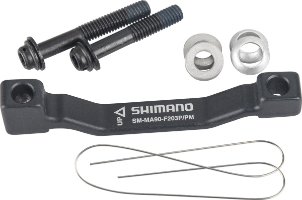 Shimano SM-MA90 Tárcsafékadapter Post Mountról/Post Mountra 180-ról 203-ra Könnyített - fekete