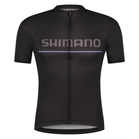 Shimano Logo Rövid Ujjú Kerékpáros Mez - fekete