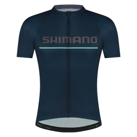 Shimano Logo Rövid Ujjú Kerékpáros Mez - kék