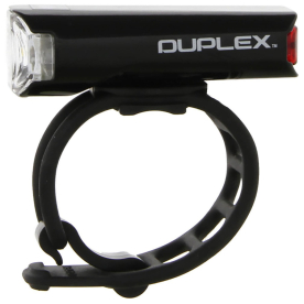 Cateye Duplex SL-LD400 Kerékpáros Fejlámpa Előre És Hátra is Világít - fekete