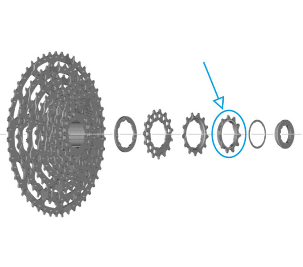 Shimano LinkGlide CS-LG600 Fogaskoszorúhoz Fogaskerék 11 Fogas - fekete