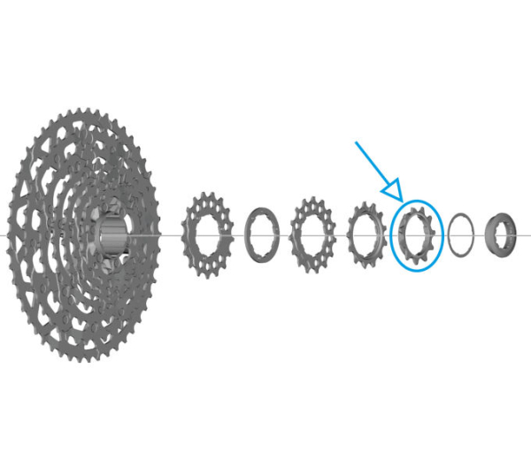 Shimano CS-LG700-11 Fogaskoszorúhoz Lánckerék 11 Fog - ezüst