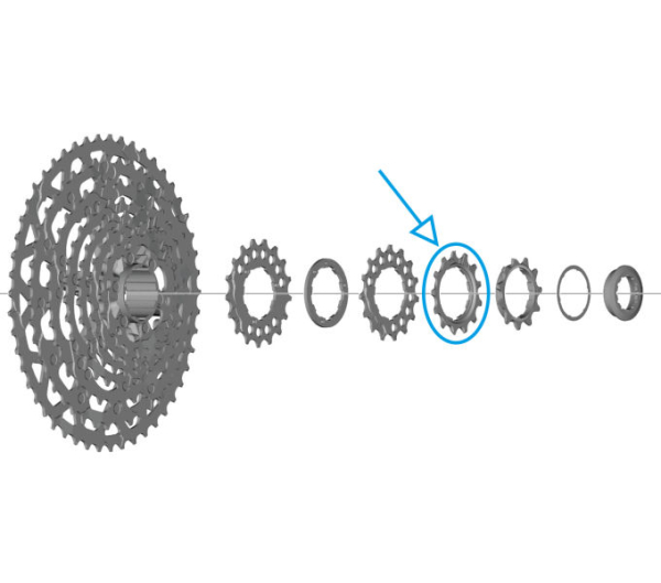 Shimano CS-LG700-11 Fogaskoszorúhoz Lánckerék 13 Fog - ezüst