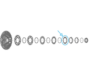 Shimano 105 CS-R7100-12 Fogaskoszorúhoz Lánckerék 13 Fog - ezüst