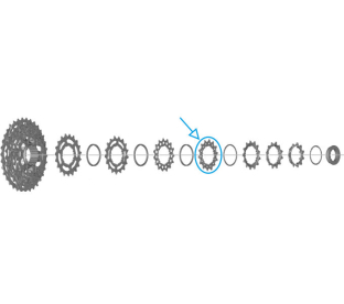 Shimano 105 CS-R7100-12 Fogaskoszorúhoz Lánckerék 14 Fog - ezüst
