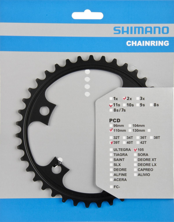 Shimano 105 FC-5800 MD Lánctányér 39 Fog - fekete