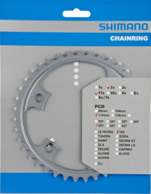 Shimano 105 FC-5800 MD Lánctányér 39 Fog - ezüst
