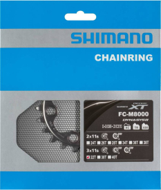 Shimano XT FC-M8000 Lánctányér Tripla Rendszerhez 22 Fog - fekete