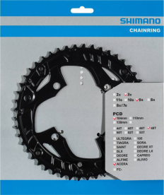 Shimano Acera FC-M3010 Lánctányér Láncvédő Furattal 48 Fog - fekete