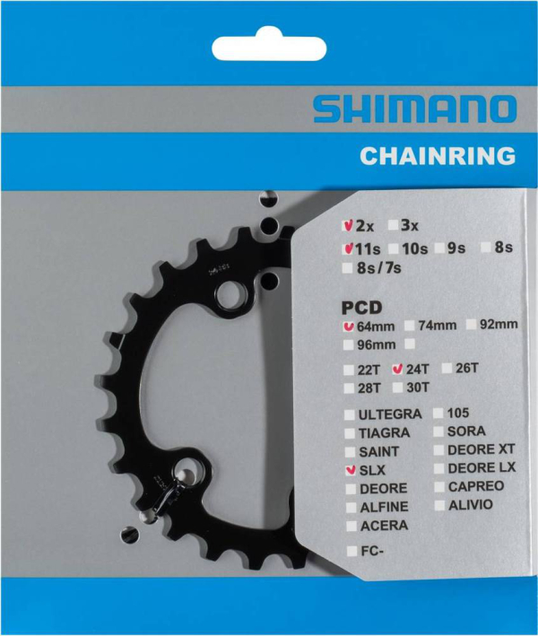Shimano SLX FC-M7000-11-2 Lánctányér 24 Fog - fekete