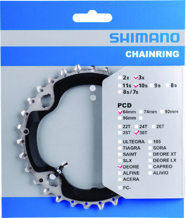 Shimano Deore FC-M6000 AN Lánctányér 30 Fog - fekete
