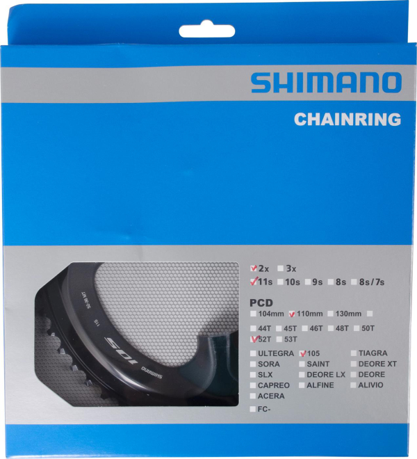 Shimano 105 FC-R7000 MT Lánctányér 52 Fog - fekete