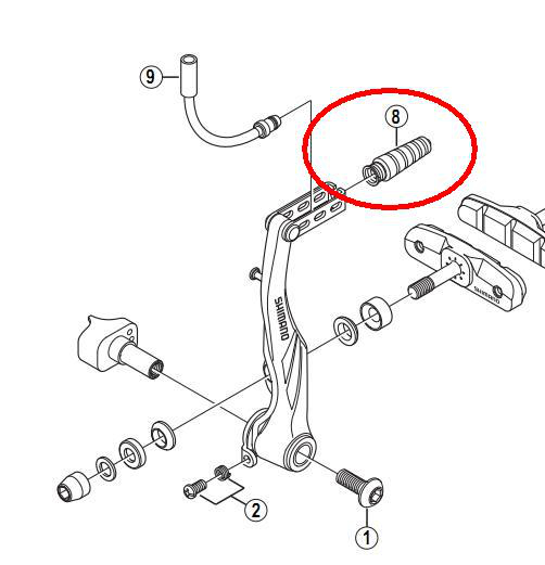 Shimano BRM422 Gumiharmonika V-Fékhez - fekete