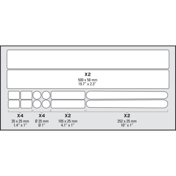 Zefal Protector L Vázvédő Komplett Matricaszett Kerékpárra 14Db-Os