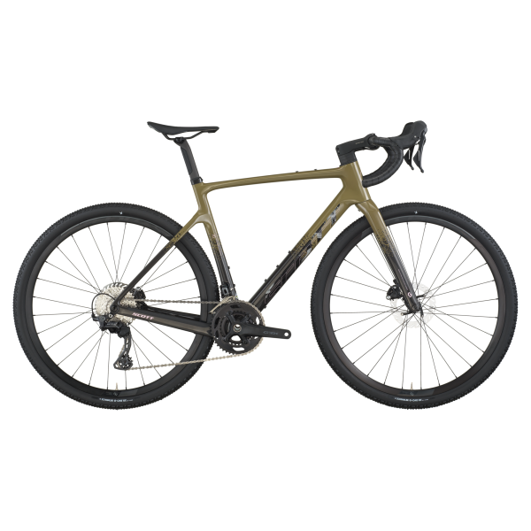Scott Addict Gravel 40 Gravel Kerékpár - Kaki Green / Carbon Black