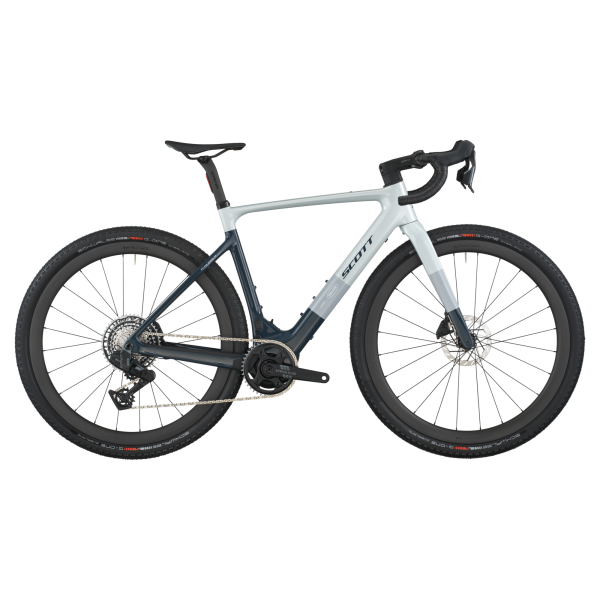 Scott Solace Gravel 20 Elektromos Gravel Kerékpár - Squid Blue / Beluga Grey - zöld - szürke