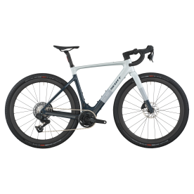 Scott Solace Gravel 20 Elektromos Gravel Kerékpár - Squid Blue / Beluga Grey - zöld - szürke