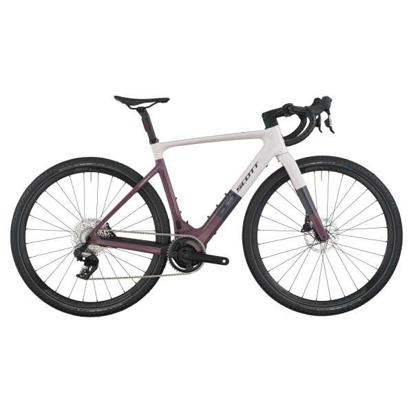 Scott Solace Gravel 30 Elektromos Gravel Kerékpár - Mineral Pink / Flint Purple - lila - rózsaszín