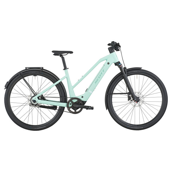 Scott Passage 10 Belt Slope Elektromos Városi Kerékpár - Mint Green - zöld