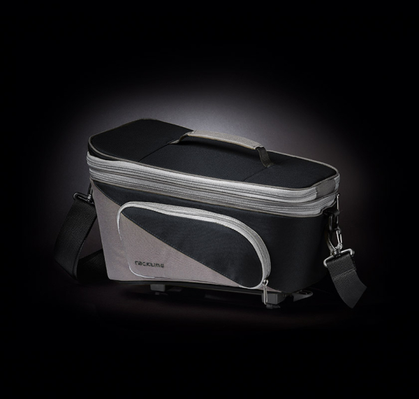 Racktime Talis Plus Trunk Bővíthető Kerékpár Túratáska - fekete