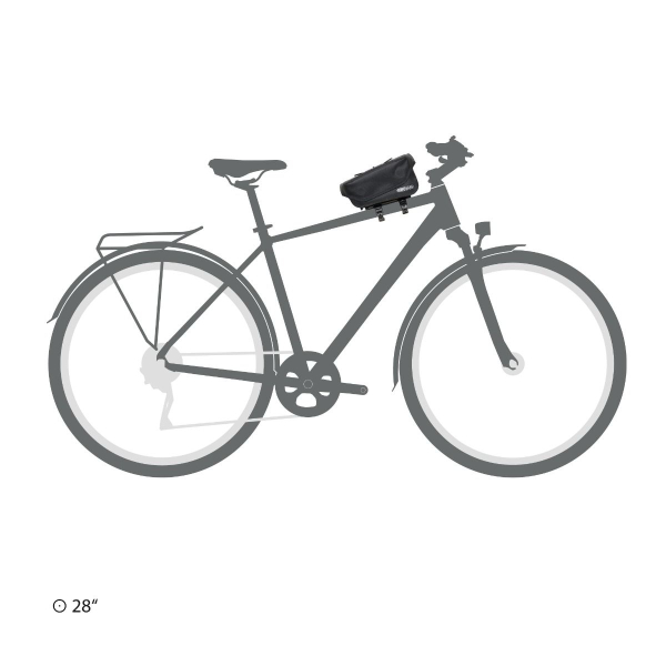 Ortlieb Top Tube Bag Vízálló Kerékpár Felsőcső Táska Gyorsrögzítővel - fekete