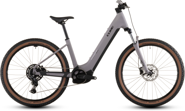 Cube Reaction Hybrid Performance 600 27,5" Easy Entry Elektromos Hardtail MTB Kerékpár - plumgrey´n´black - szürke