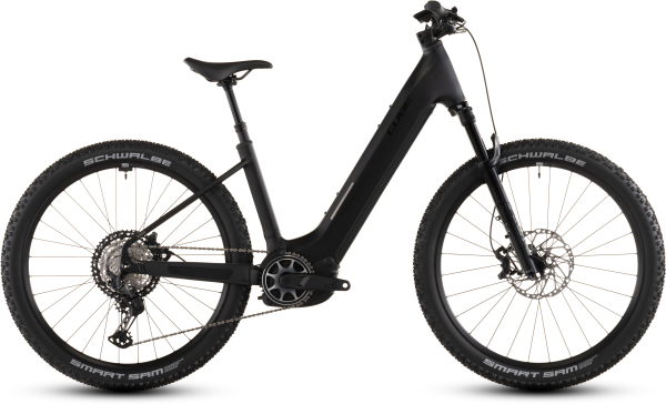 Cube Reaction Hybrid SLX 800 27,5" Easy Entry Elektromos Hardtail MTB Kerékpár - silverdust´n´chrome - fekete