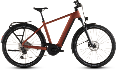 Cube Nuride Hybrid Pro 600 Elektromos Offroad Cross Trekking Kerékpár - chilli´n´black - piros