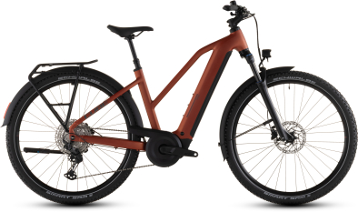 Cube Nuride Hybrid Pro 800 Trapeze Elektromos Offroad Cross Trekking Kerékpár - chilli´n´black - piros