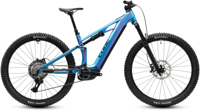 Cube Stereo Hybrid ONE44 HPC SLX 800 dream´n´black 29 2027 Elektromos Fully Mountain Bike Kerékpár - kék