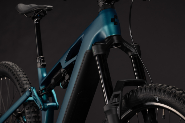 Cube Stereo Hybrid ONE77 HPC Race 800 metallicpetrol´n´black 29"/27,5" 2027 Elektromos Fully Mountain Bike Kerékpár - sötétkék