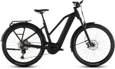 Cube Nuride Hybrid SLX 800 Trapeze Elektromos Offroad Cross Trekking Kerékpár - black´n´gold - fekete