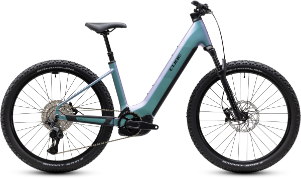 Cube Reaction Hybrid Pro 800 polarlight´n´black 27,5" 2027 Elektromos Hardtail Mountain Bike Easy Entry Kerékpár - türkiz