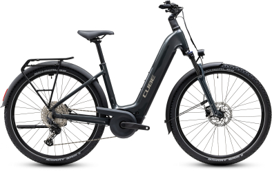 Cube Nuride Hybrid Performance 720 shadowgrey´n´grey 28 2027 Elektromos Offroad Cross Trekking Easy Entry Kerékpár - sötétszürke