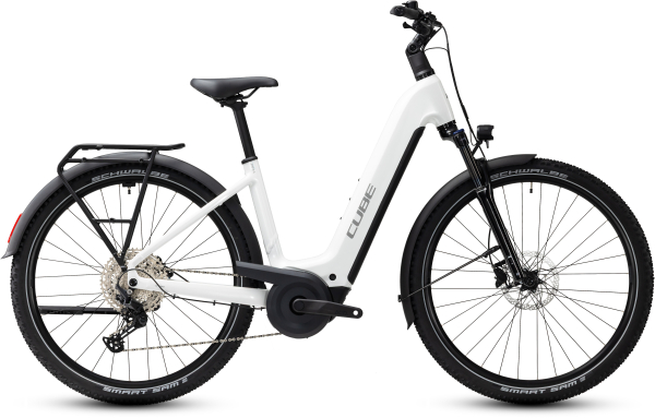 Cube Nuride Hybrid Performance 720 metallicwhite´n´grey 28" 2027 Elektromos Offroad Cross Trekking Easy Entry Kerékpár - fehér
