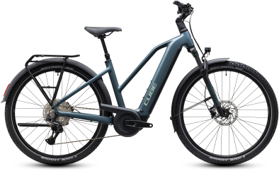 Cube Nuride Hybrid Pro 800 deepteal´n´blue 28 2027 Elektromos Offroad Cross Trekking Trapeze Kerékpár - sötétkék