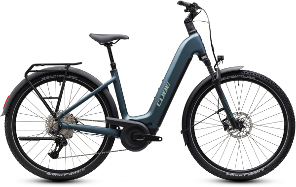 Cube Nuride Hybrid Pro 800 deepteal´n´blue 28" 2027 Elektromos Offroad Cross Trekking Easy Entry Kerékpár - sötétkék