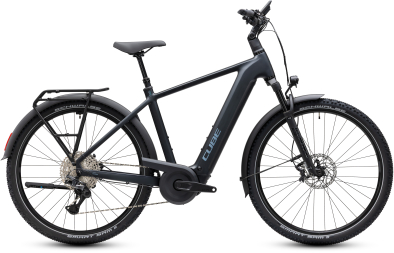 Cube Nuride Hybrid EXC 800 coal´n´chrome 28 2027 Elektromos Offroad Cross Trekking Kerékpár - fekete